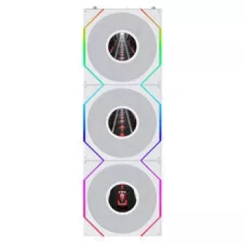 Lian Li UNI FAN TL120 LCD FLEX Wireless ARGB Reverse 3 rinkinys, baltas, 120 mm korpuso ventiliatorius