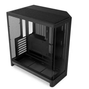 NZXT H6 2026 vidutinio bokšto oro srauto žaidimų korpusas juodas, grūdintas stiklas