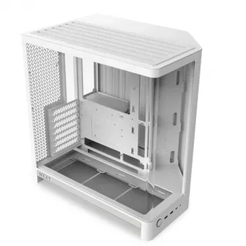 NZXT H6 2026 vidutinio bokšto oro srauto žaidimų korpusas baltas su grūdintu stiklu