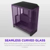 NZXT H6 RGB+ 2026 vidutinio bokšto oro srauto žaidimų korpusas, juodas, grūdintas stiklas