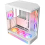 NZXT H6 RGB+ 2026 vidutinio bokšto oro srauto žaidimų korpusas baltas, grūdintas stiklas