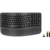 Logitech Ergo Series Wave Keys for Business belaidė ergonomiška klaviatūra, italų išdėstymas, Graphite