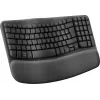 Logitech Ergo Series Wave Keys for Business belaidė ergonomiška klaviatūra, italų išdėstymas, Graphite