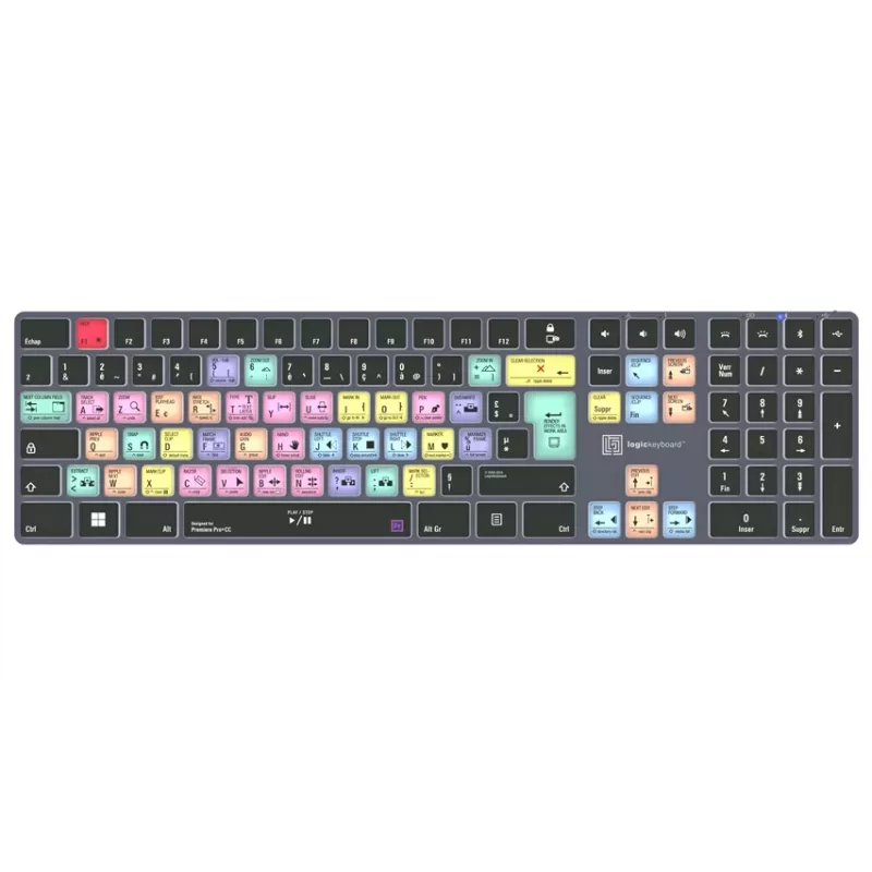 Logickeyboard Adobe Premiere Pro CC Titan FR PC klaviatūra
