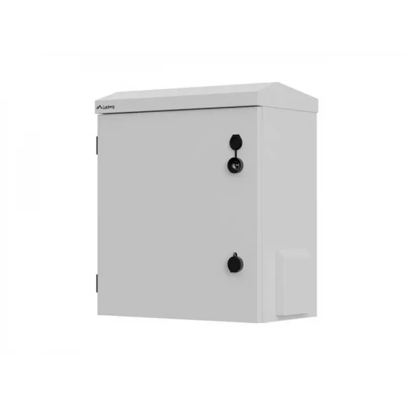 10 colių sieninis/stiebinis montavimo spintos korpusas, IP55 sandarus, 420x300x500 mm, pilkas, surinktas