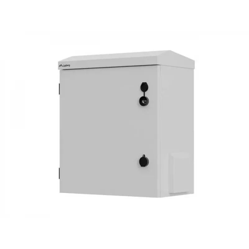 10 colių sieninis/stiebinis montavimo spintos korpusas, IP55 sandarus, 420x300x500 mm, pilkas, surinktas