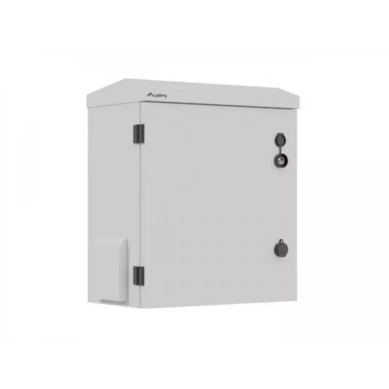 10 colių sieninis/stiebinis montavimo spintos korpusas, IP55 sandarus, 420x300x500 mm, pilkas, surinktas