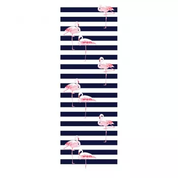 GRB GreenBlue GB183 Classic Beech Deck Chair su flamingo raštu