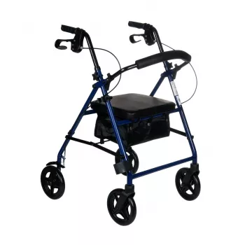 REH RF-610/N keturratis vaikščiojimo rėmas (rollatorius) – 136 kg talpa, reguliuojamas aukštis, sulankstomas rėmas