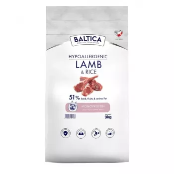 BALTICA Nutraceutic Adult ėriena ir ryžiai mažų veislių šunims monobaltyminis sausas ėdalas 9kg