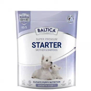 BALTICA Super Premium Puppy Starter XS/S 1kg – ėriena ir ryžiai sausas šunų maistas labai mažų ir mažų veislių šuniukams
