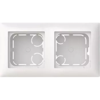 ABB Busch-balance SI 2-jų vietų paviršinio montavimo korpusas, aukšto profilio, Alpine White (RAL 9010) – IP20, IK05