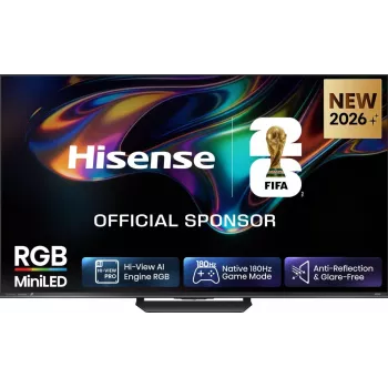 Hisense 65UR8DS 65 colių QD-Mini LED 4K UHD Smart TV su Google TV, 144Hz, Dolby Vision IQ, 2000 nitų, 2.1.2ch 60W garsu