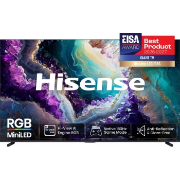 Hisense 100UR8DS 100 colių 4K UHD MiniLED Smart TV su 180Hz skydeliu, Dolby Vision IQ, Dolby Atmos ir VIDAA U7