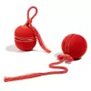 Cheerble WICKED BALL DUO2-VINTAGE RED išmanus interaktyvus žaislas augintiniams, 2 kamuoliukai, USB-C įkrovimas, IP65 atsparūs vandeniui, 3 žaidimo režimai, katėms ir mažiems šunims