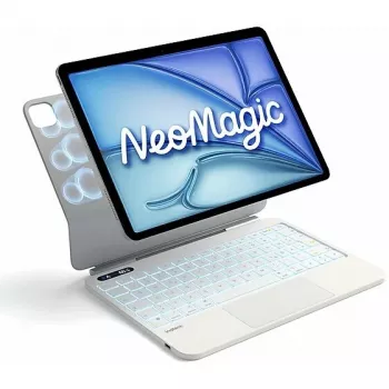 Inateck NeoMagic KB903-11A magnetinis klaviatūros dėklas iPad Air 11 / iPad Pro 11, QWERTZ, pieno baltumo
