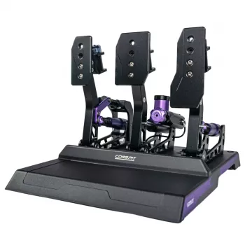 Conspit CPP-Lite 3 pedalų komplektas su apkrovos elemento stabdžiu, Holo efekto akceleratoriumi ir sankaba, CNC aliuminis, USB, PC