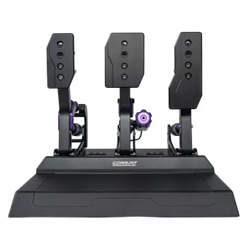 Conspit CPP-Lite 3 pedalų komplektas su apkrovos elemento stabdžiu, Holo efekto akceleratoriumi ir sankaba, CNC aliuminis, USB, PC