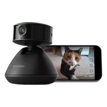 PETLIBRO Scout išmanioji AI augintinio kamera 1080p Full HD su dvipusiu garsu, naktiniu matymu, judesio ir garso aptikimu, 130° plačiu kampu, Wi-Fi, MicroSD/Cloud saugykla, balta