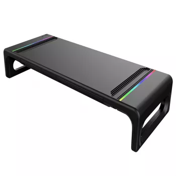 ANTEC MS100 CyberDeck RGB stovas nešiojamam kompiuteriui ir monitoriui su USB šakotuvu