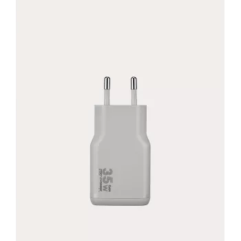 TUCANO ONE POWER KIT 35W GaN įkroviklis su 60W USB-C kabeliu - sidabrinis