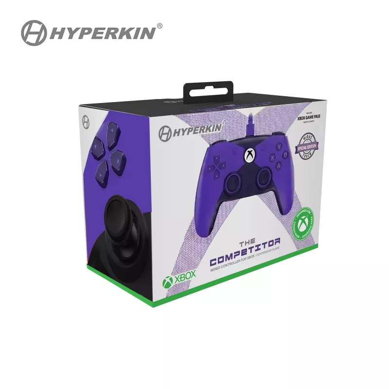 Hyperkin Competitor laidinis valdiklis, skirtas Xbox Series X|S, Xbox One ir PC – violetinis
