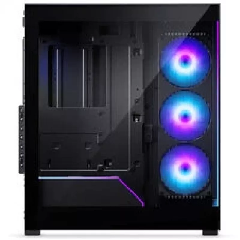 Phanteks NV5X Mid-Tower kompiuterio korpusas, E-ATX, grūdintas stiklas, ARGB, juodas
