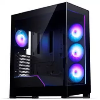 Phanteks NV5X Mid-Tower kompiuterio korpusas, E-ATX, grūdintas stiklas, ARGB, juodas