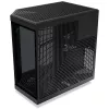 HYTE Y70 Touch juodas Mid Tower korpusas su panoraminiu grūdintu stiklu ir 14,1 colio jutikliniu ekranu, ATX/E-ATX, vertikalia GPU laikikliu