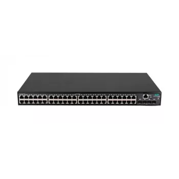 HPE FlexNetwork 5140 48G 4SFP+ EI jungiklis - 48x Gigabit Ethernet, 4x 10G SFP+ uplinkai, Layer 3 išmanusis valdymas, montuojamas į stelažą