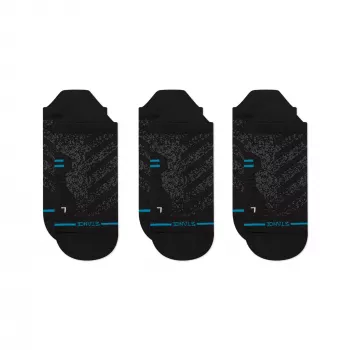 Stance Run Ultralight Tab bėgimo kojinės 3 porų rinkinys - juodos