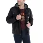 Carhartt Sandstone Barlett vyriška švarkas su Sherpa pamušalu, gobtuvu, DWR danga, bi-swing nugara, trigubai susiūtomis siūlėmis, Carhartt Brown