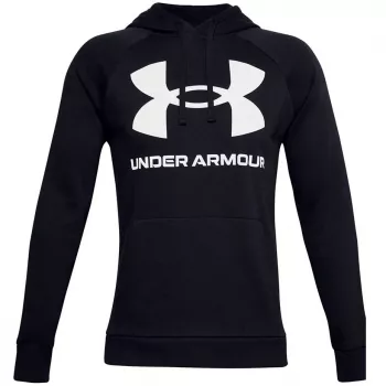 Under Armour vyriškas Rival Fleece Big Logo HD gobtuvinis megztinis juodas 1357093 001