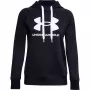 Moterų Under Armour Rival Fleece Logo gobtuvas Deep Black