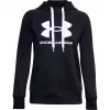 Moterų Under Armour Rival Fleece Logo gobtuvas Deep Black