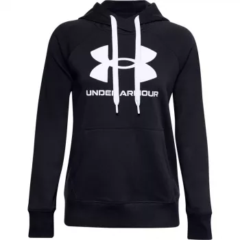 Moterų Under Armour Rival Fleece Logo gobtuvas Deep Black