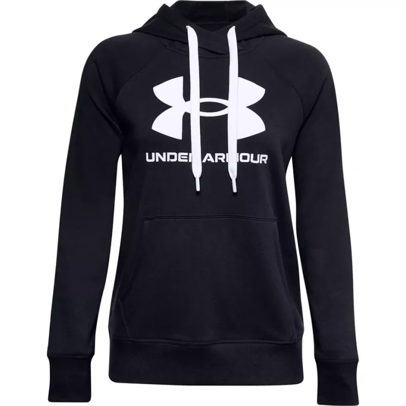 Moterų Under Armour Rival Fleece Logo gobtuvas Deep Black