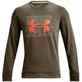 Under Armour UA Rival Terry Logo Crew vyriškas megztinis, Marin OD Green