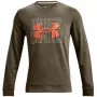 Under Armour UA Rival Terry Logo Crew vyriškas megztinis, miško žalios spalvos