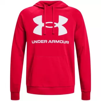 Under Armour vyriškas Rival Fleece Big Logo gobtuvas raudonas
