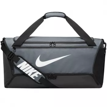 Nike Brasilia 9.5 treniruočių krepšys, vidutinio dydžio, tamsiai pilkas/juodas/baltas DH7710 068