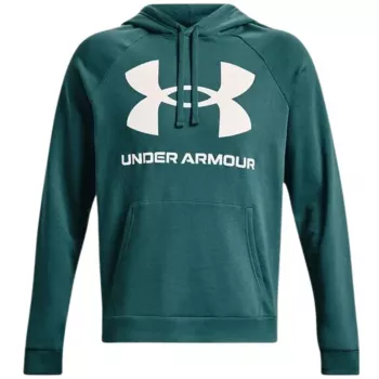 Under Armour vyriškas Rival Fleece Big Logo gobtuvas, žalios spalvos (HD Green) 1357093 722
