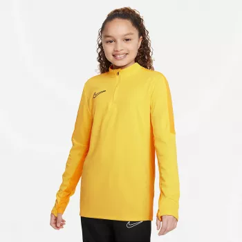 Nike Dri-FIT Academy 23 vaikų futbolo treniruočių marškinėliai - Opti Yellow/Black - Youth XL