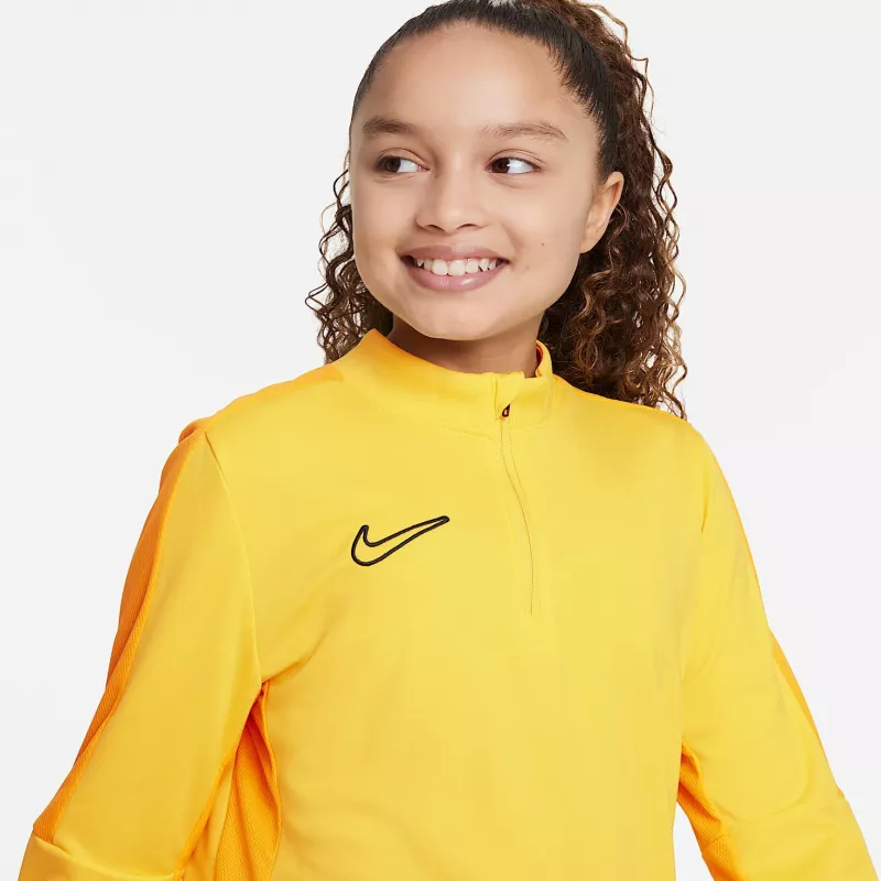 Nike Dri-FIT Academy 23 vaikų futbolo treniruočių marškinėliai - Opti Yellow/Black - Youth XL