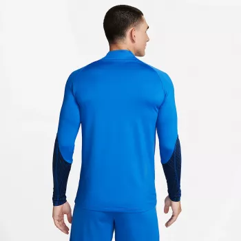 Nike Dri-FIT Strike 23 vyriški futbolo treniruočių marškinėliai su užtrauktuku, mėlyni, L dydis