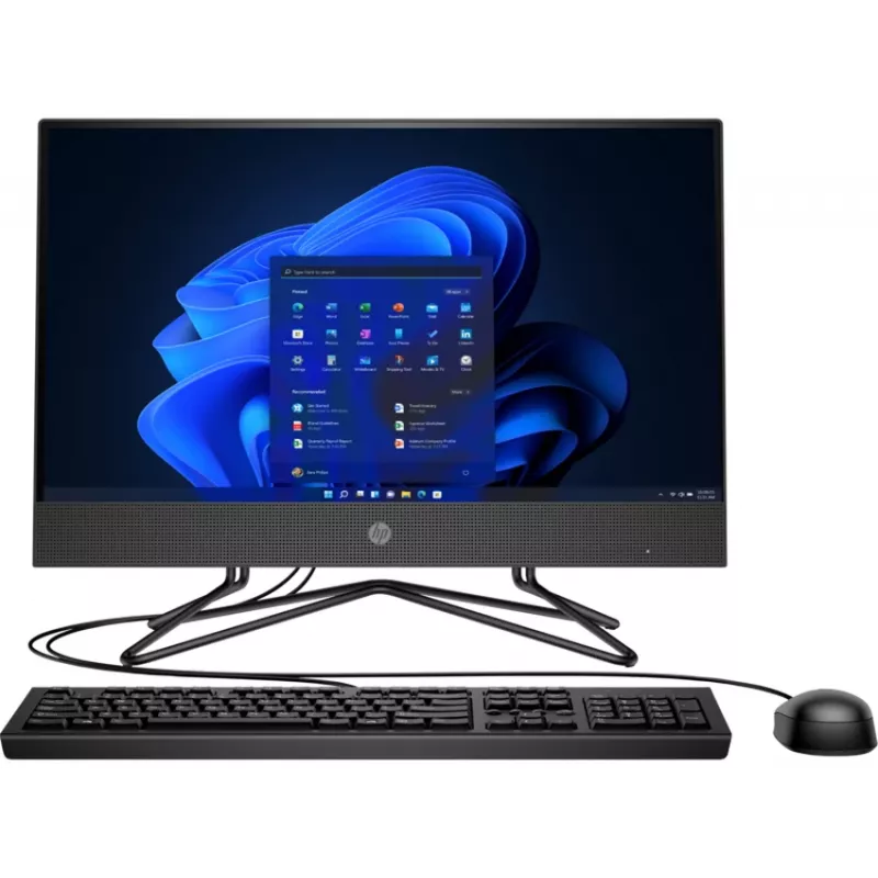 HP 200 G4 AiO 21,5 colio Full HD All-in-One kompiuteris, Intel Core i3-10110U, 4GB RAM, 256GB SSD, Windows 10 Home, juodas