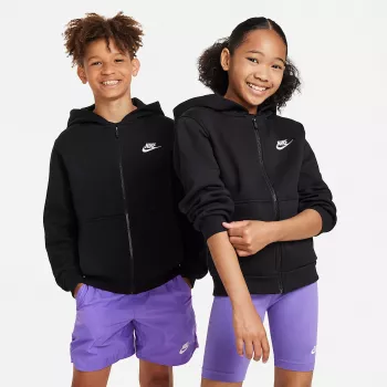 Nike Sportswear Club Fleece vaikiškas megztinis su gobtuvu juodos spalvos FD3004-010 S dydis