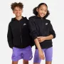 Nike Sportswear Club Fleece vaikiškas megztinis su gobtuvu juodos spalvos FD3004-010 S dydis