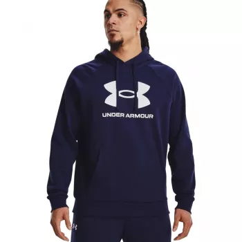 Under Armour Rival Fleece Logo HD vyriškas megztinis, tamsiai mėlynas 1379758 410 XL