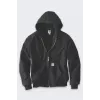 Carhartt J140 Firm Duck Active švarkas vyrams - dygsniuotas flanelinio pamušalo darbo švarkas, juodas